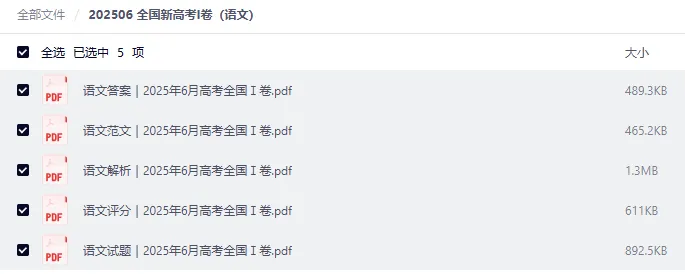 2025 全国高考一卷 语文真题试卷+答案+官方试题评析|高清可下载 第3张