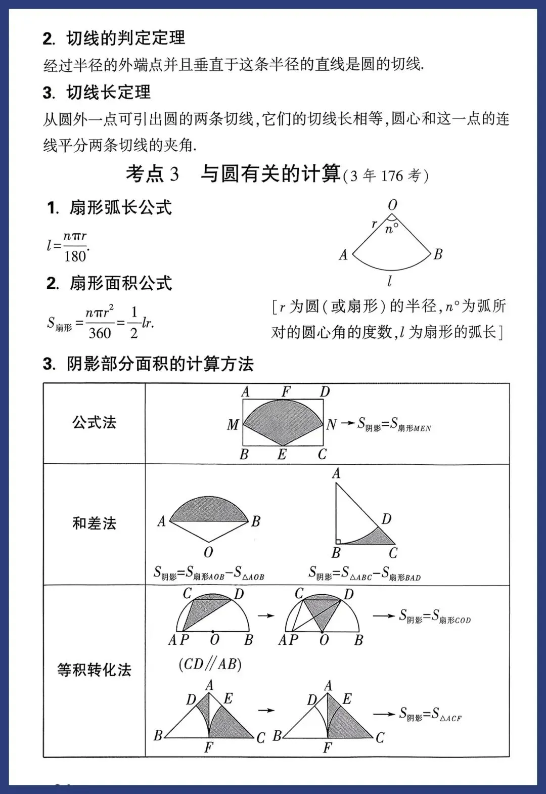 中考数学一轮复习知识点汇总 第24张