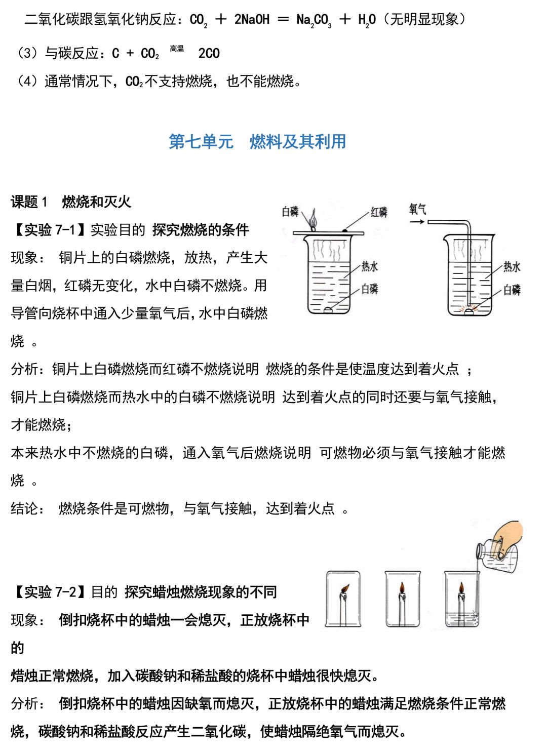 【中考化学】初中化学实验知识点梳理 第12张