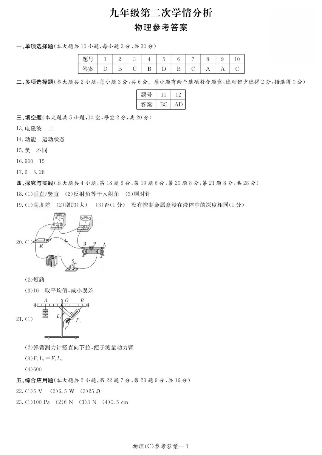 长郡集团初三的二模考试考完了,二模试卷及答案也来了! 第39张