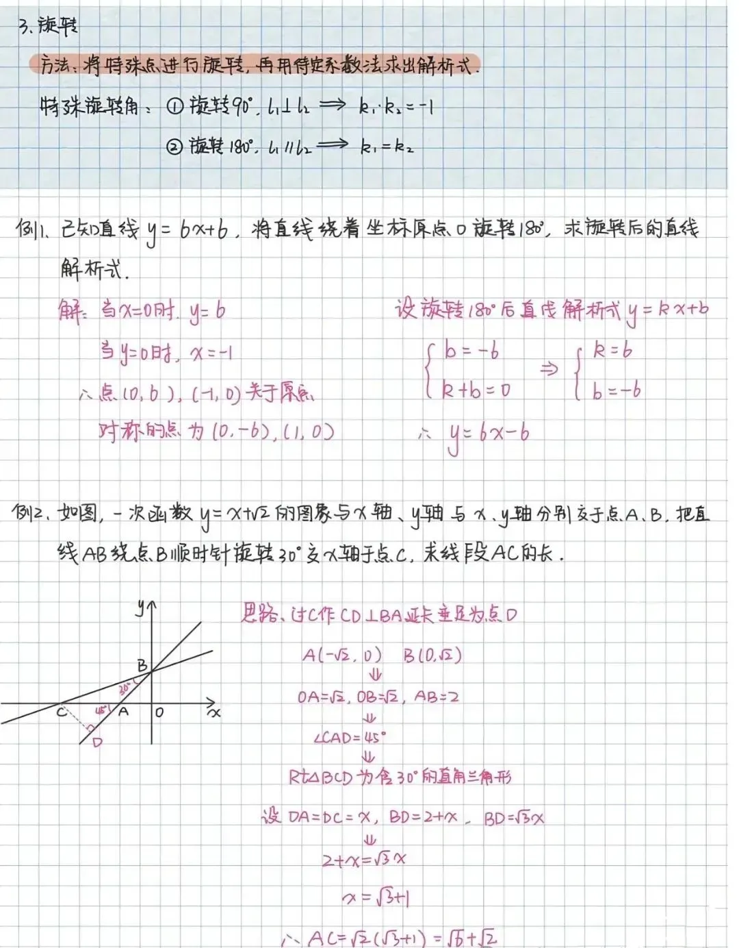 中考数学提分:一次函数知识点归纳 第7张