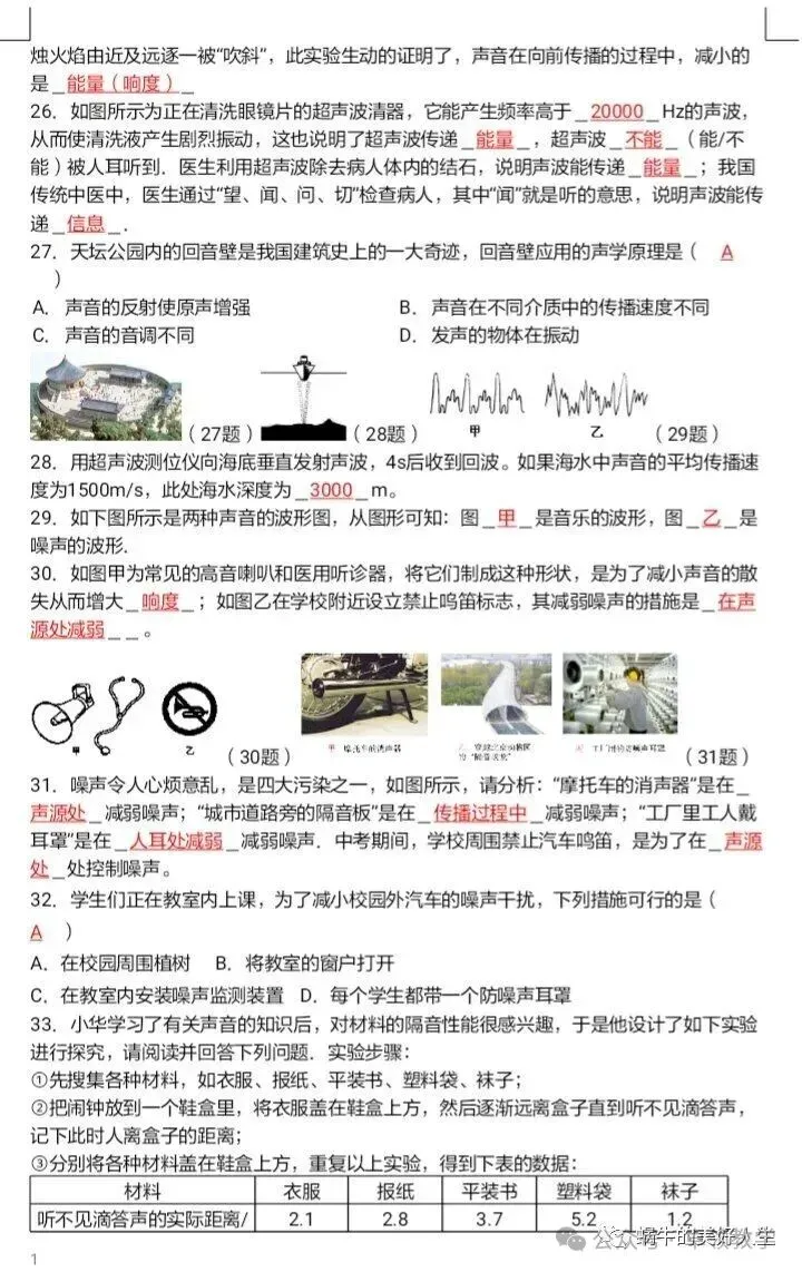 中考物理//回归教材——教材插图题汇编 第8张
