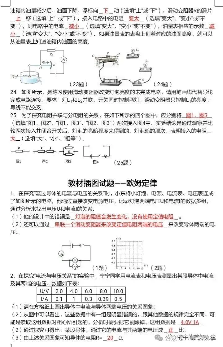 中考物理//回归教材——教材插图题汇编 第42张