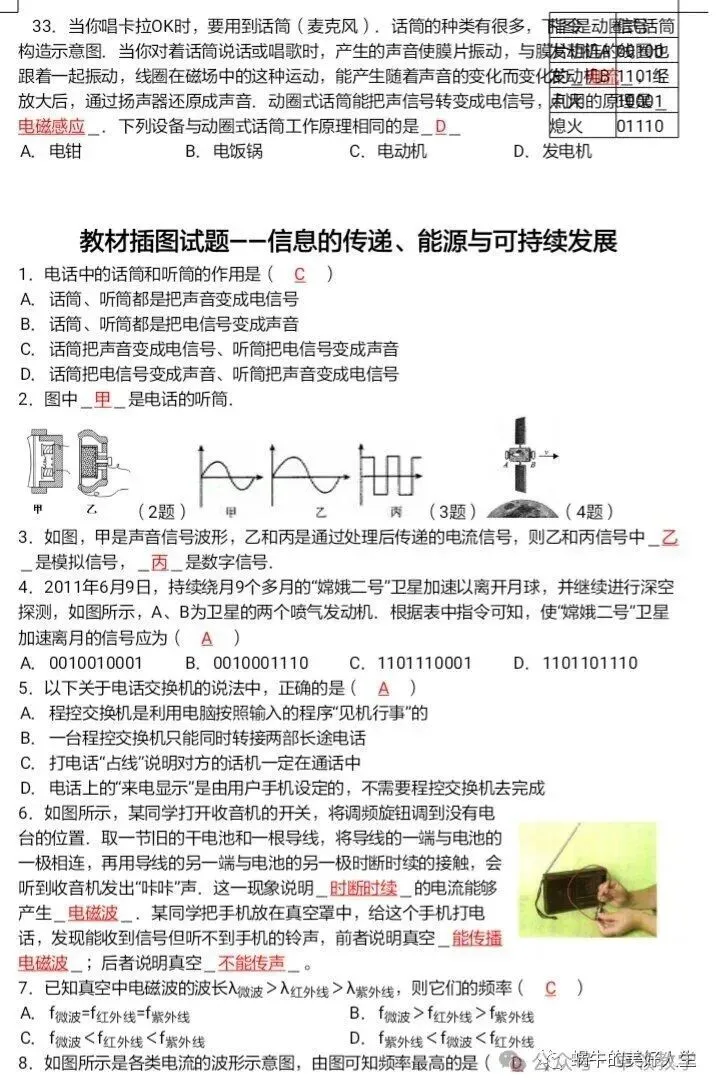 中考物理//回归教材——教材插图题汇编 第60张