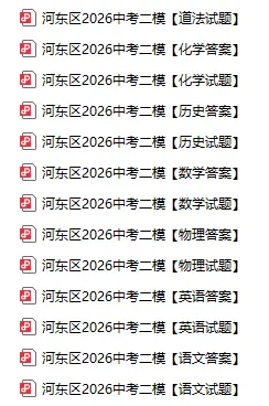 全7科!市内6区中考二模试卷已整理!答案更新中~ 第4张 全7科!市内6区中考二模试卷已整理!答案更新中~ 第4张