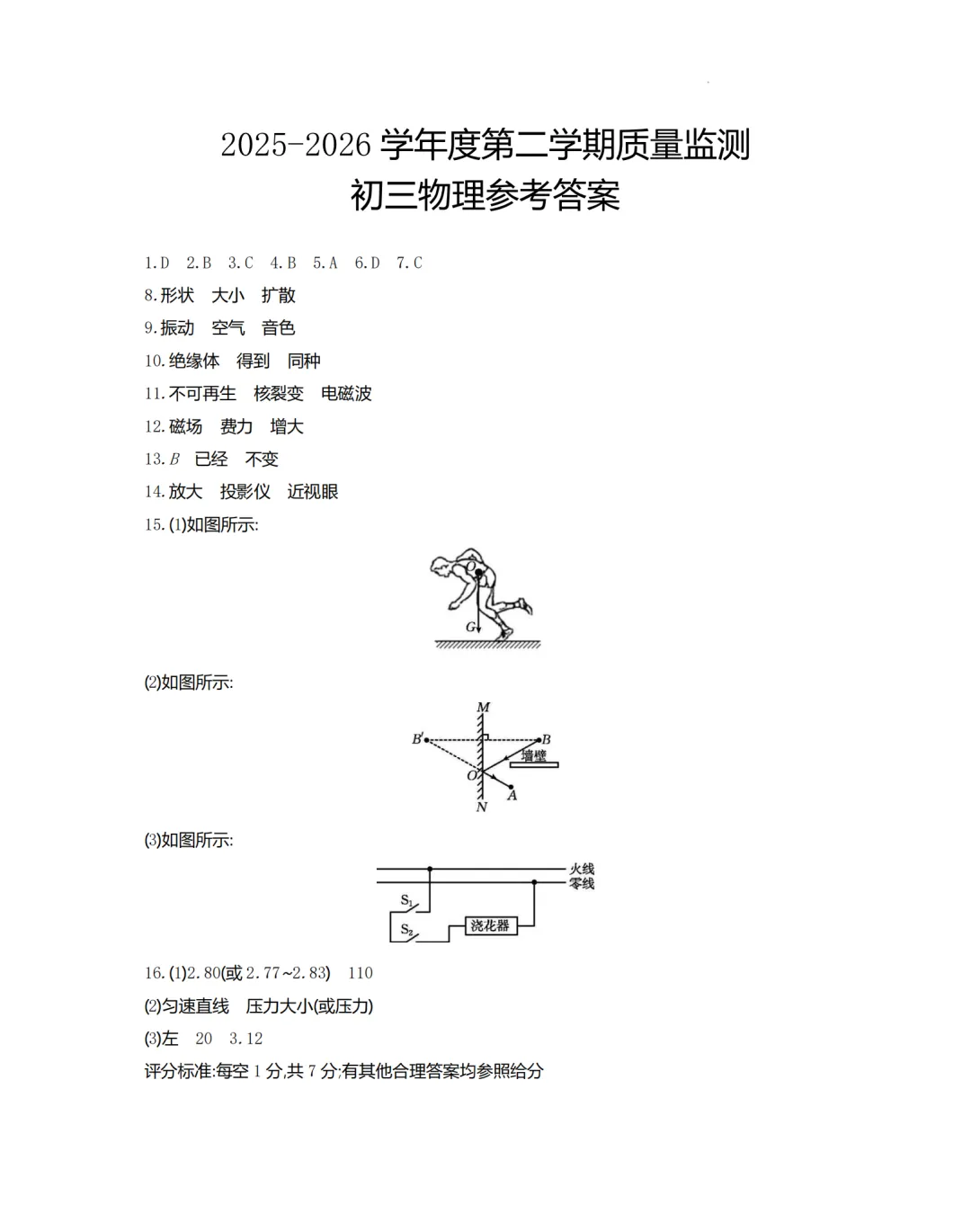 中考一模|广东省茂名市2025-2026学年九年级下学期质量监测卷(一) 第6张 中考一模|广东省茂名市2025-2026学年九年级下学期质量监测卷(一) 第6张