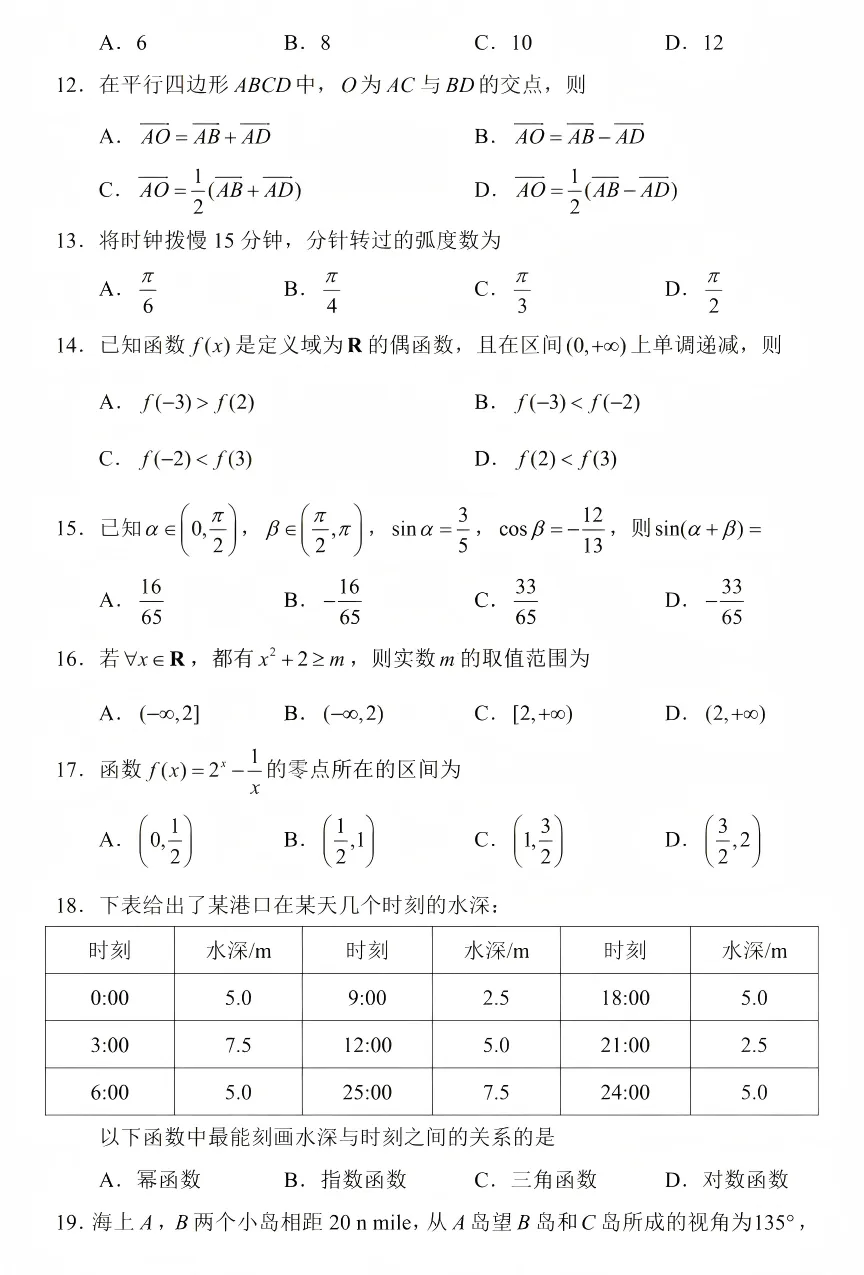 走好单招第一步,先过关合格考 合格考真题卷,直接领取!!! 第8张