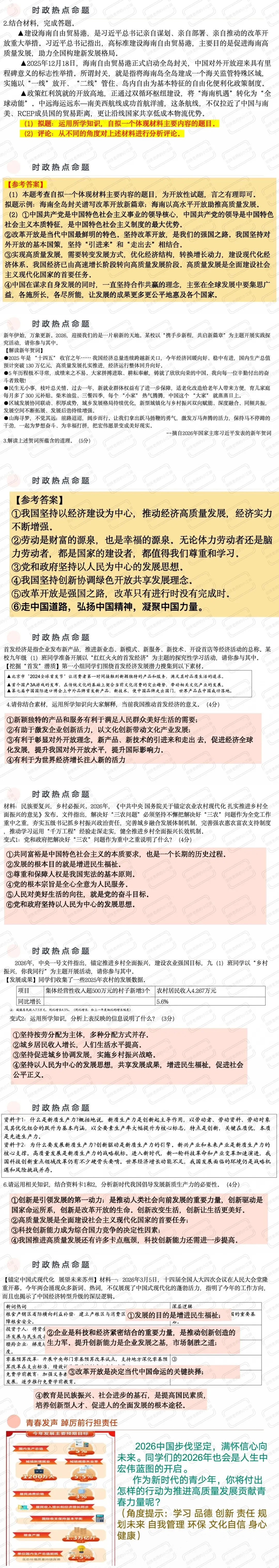 【中考冲刺必备】2026年中考热点:高质量发展(课件+教案+讲义+最新模考题) 第6张