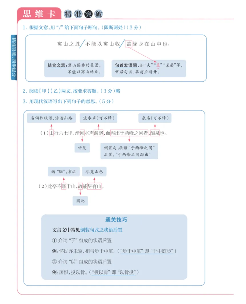 《精准突破》:古诗文阅读中考精讲精练,助力语文稳提分! 第16张