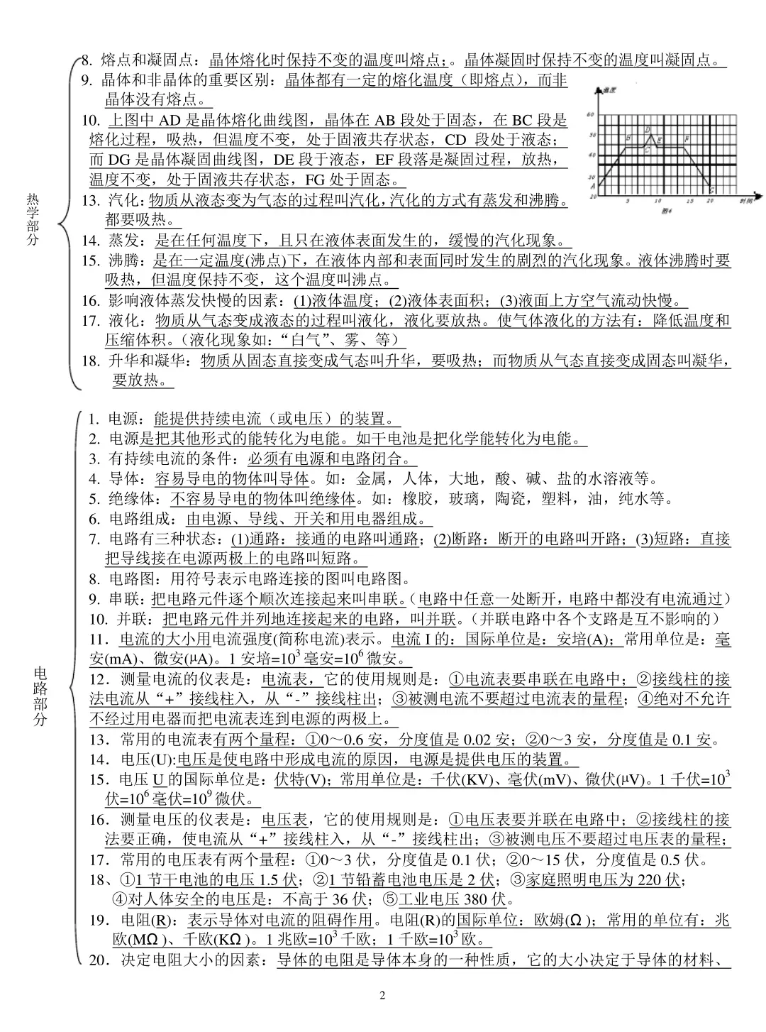 【中考物理】初中物理重点知识笔记 第2张