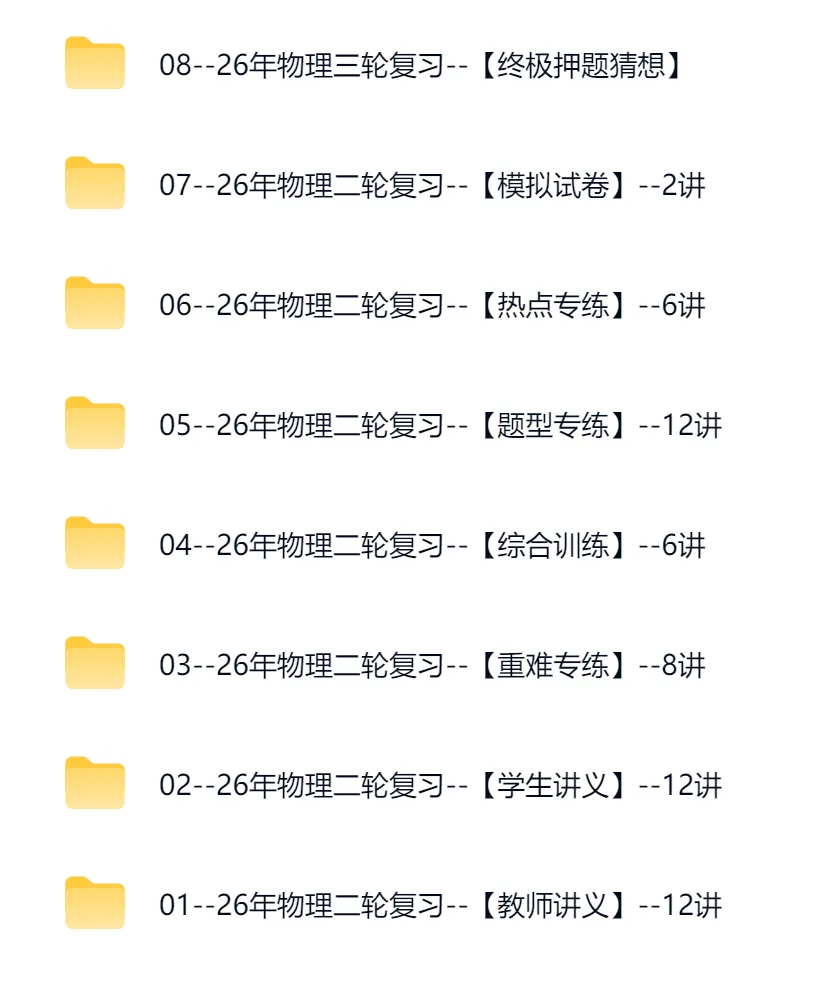 2026年中考物理二轮复习--【重难训练】专题01~05 第47张