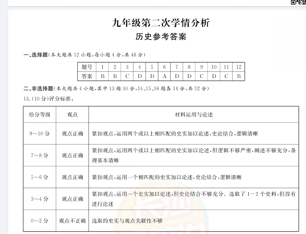 2026年5月长郡二模九年级初三考试试卷及答案PDF全科电子版下载 第6张