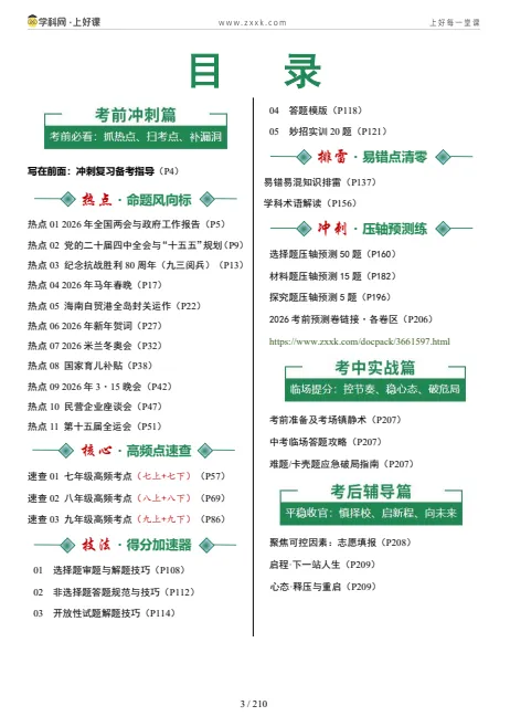 2026《学科网中考考前最后一课》全科可打印 第16张