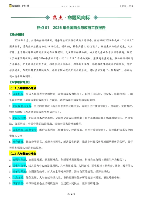 2026《学科网中考考前最后一课》全科可打印 第17张