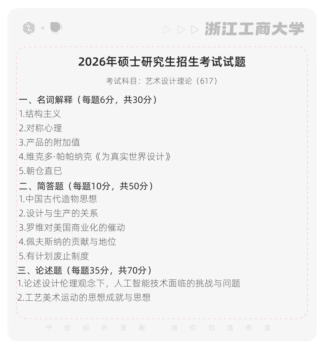 【真题解析】浙江工商大学:2026初试真题解析 第6张