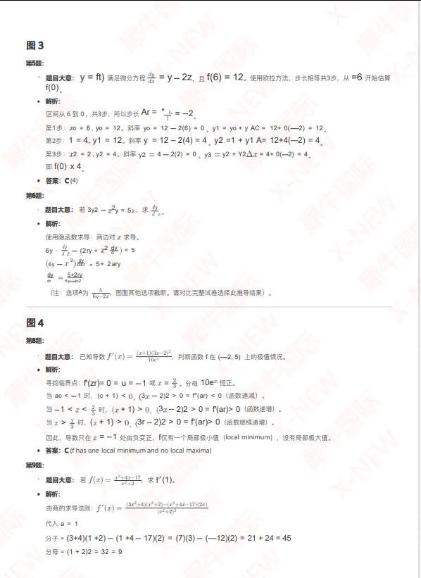 2026年夏季大考AP微积分AB真题解析分享 第2张
