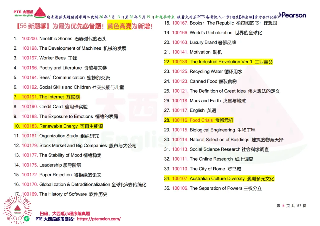 新题季全面结束【PTE巨准真题预测】26年5月13日至5月19日|157句WFD,60题SST,命中率回到接近新题季前! 第24张