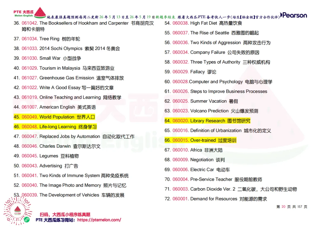新题季全面结束【PTE巨准真题预测】26年5月13日至5月19日|157句WFD,60题SST,命中率回到接近新题季前! 第28张