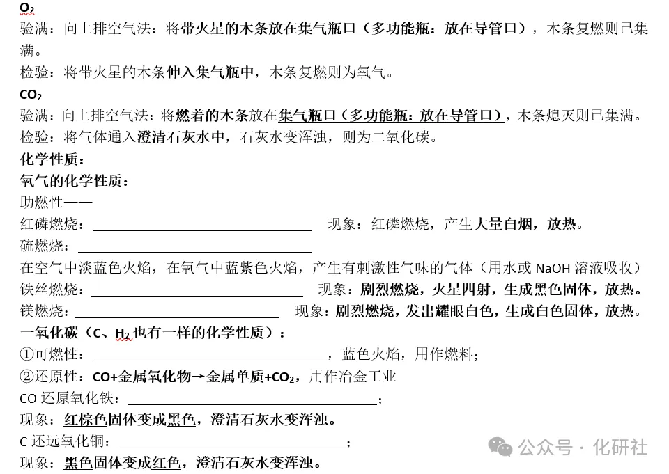 【中考复习】初三化学核心知识汇总(精简版) 第4张 【中考复习】初三化学核心知识汇总(精简版) 第4张