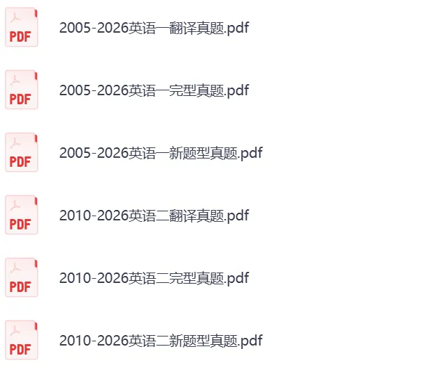 2015-2026考研英语小三门真题整理(完型+新题型+翻译) 第3张