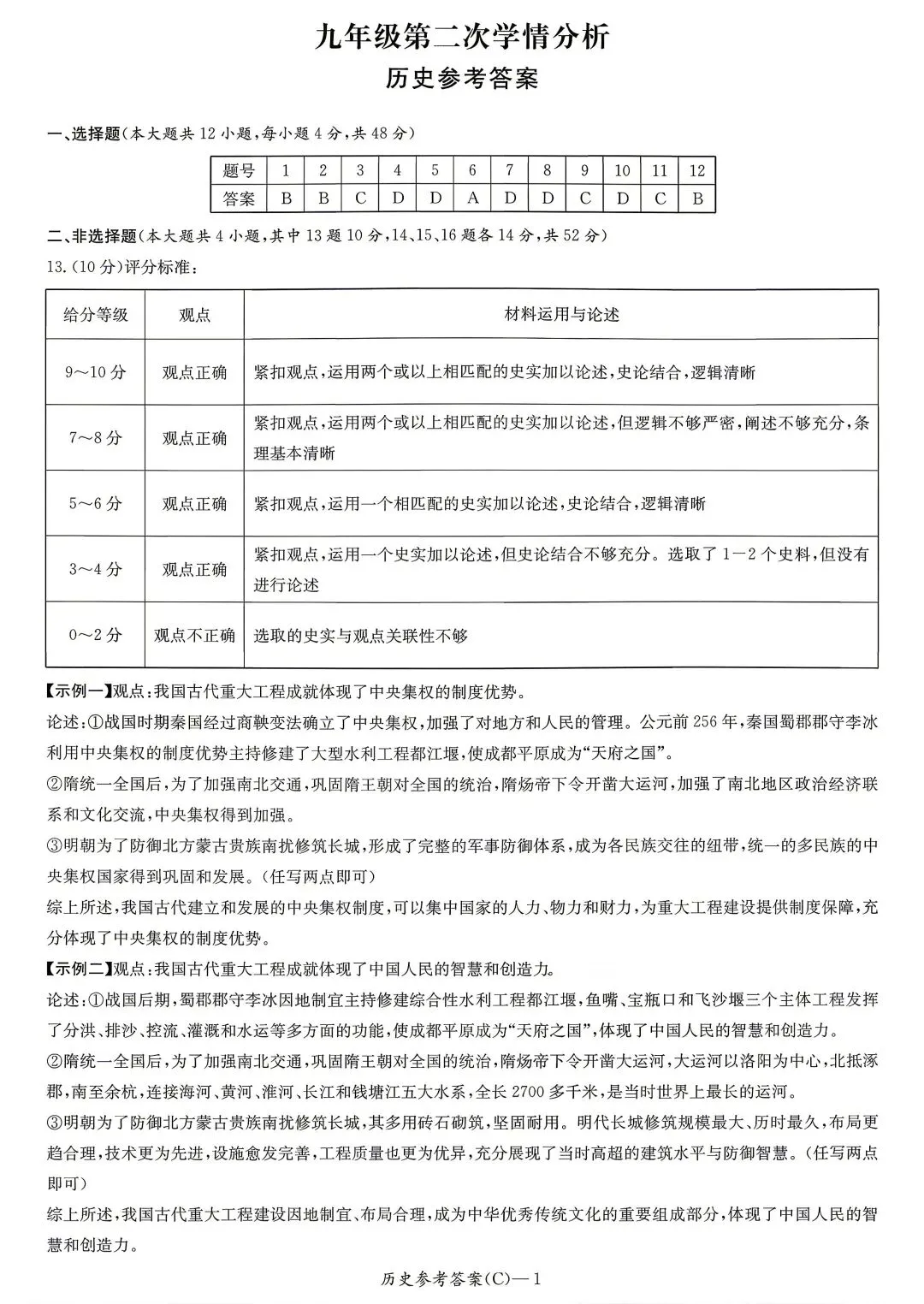 2026年5月长沙长郡集团初三二模真题解析(七科全 含听力) 第4张