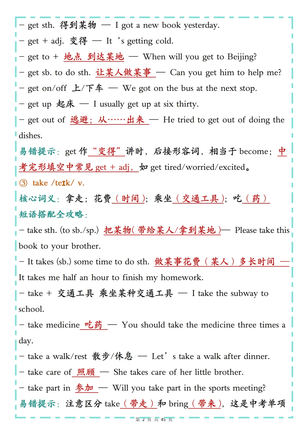 整个初中英语压缩到688个高频词,中考通关手册,背完这些,扫清中考拦路虎! 第2张