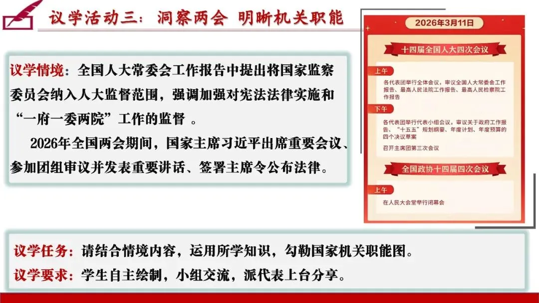笃行备中考|专题复习优秀课例展示《认识国家机关 践行人民民主》 第25张