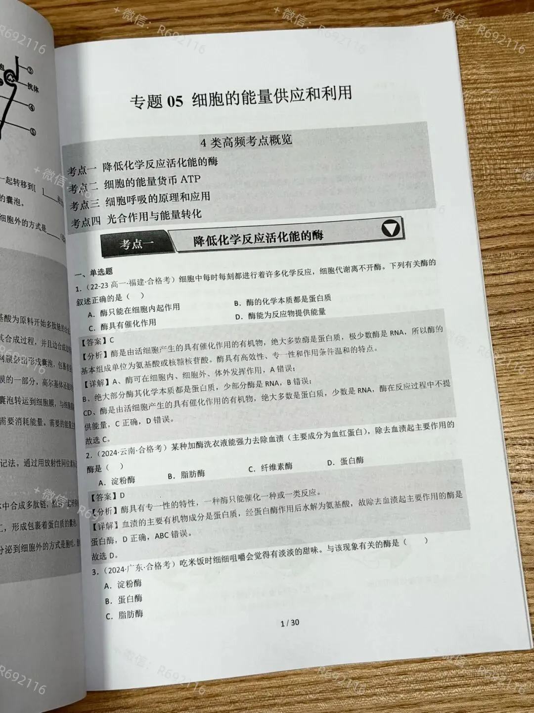 2026高中生物合格考真题分类汇编,全国通用,高效备考! 第11张