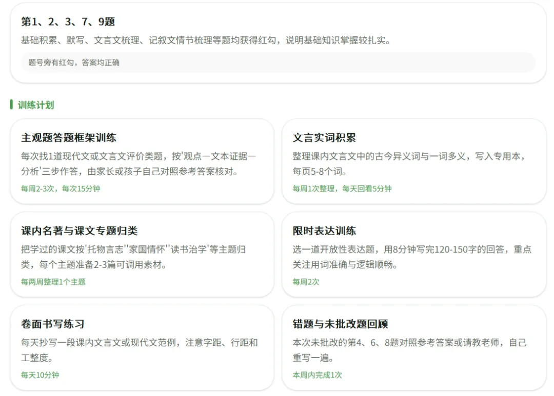 操作使用指南【初三语文试卷错题诊断海报】 第13张
