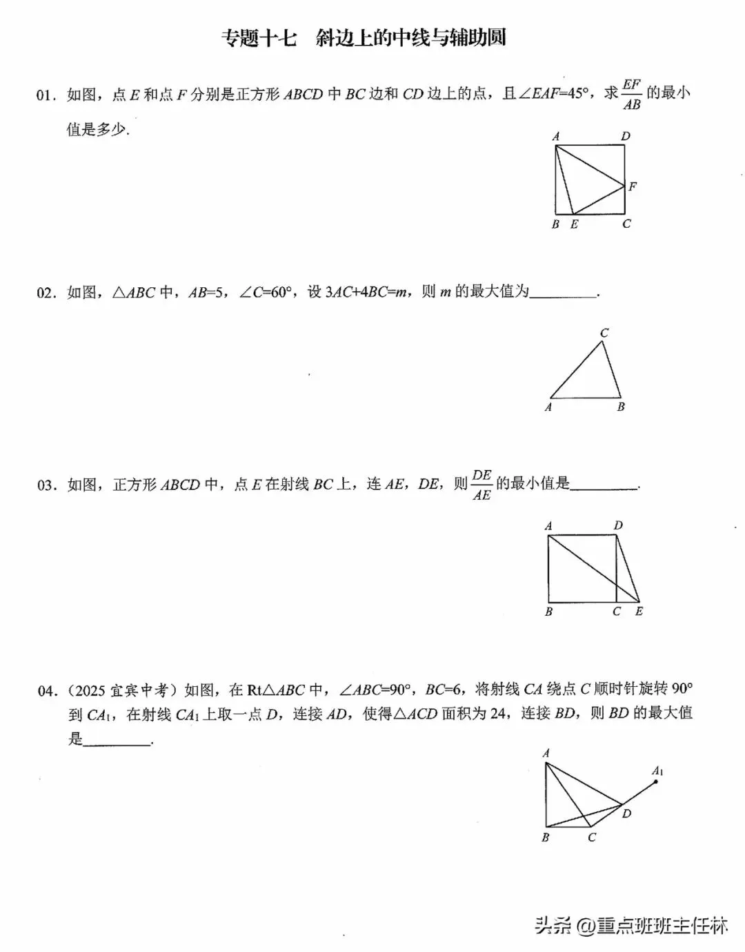 中考数学选择·填空34个小压轴专题 第14张