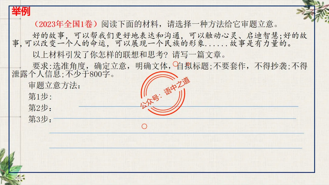 【关键词法】语文作文审题立意【锚定高考真题+顺应高考趋势】 第59张