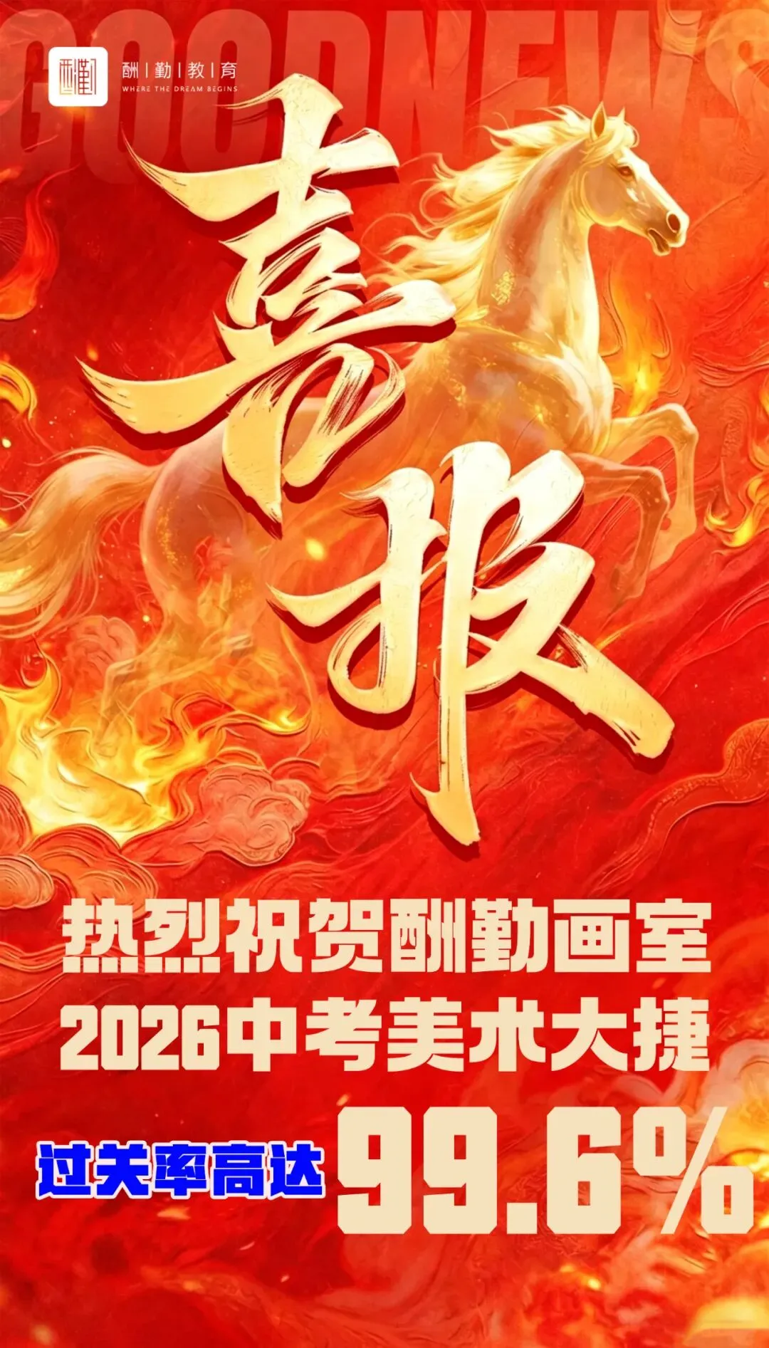 中考美术 | 2026酬勤画室中考大捷! 第1张