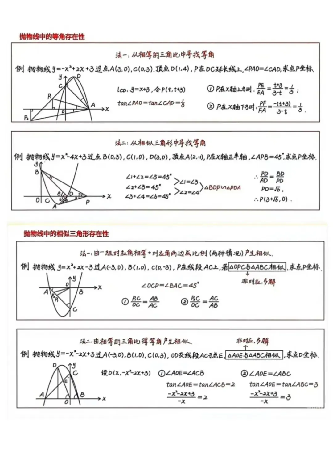 中考数学常用高效的压轴题快解模型总结 第6张 中考数学常用高效的压轴题快解模型总结 第6张