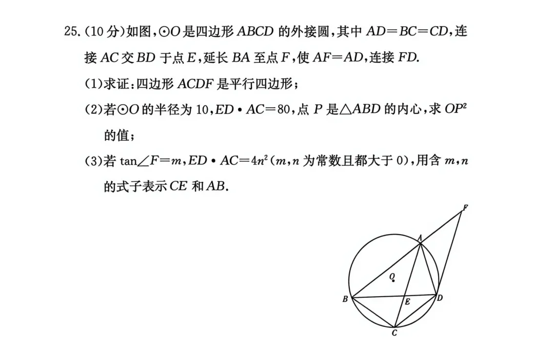 重磅!长郡集团初三二模真题试卷及答案来了 第22张