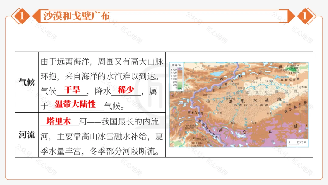 新教材 | 中考一轮复习·干旱的宝地——塔里木盆地(课件+导学单+练习题) 第29张