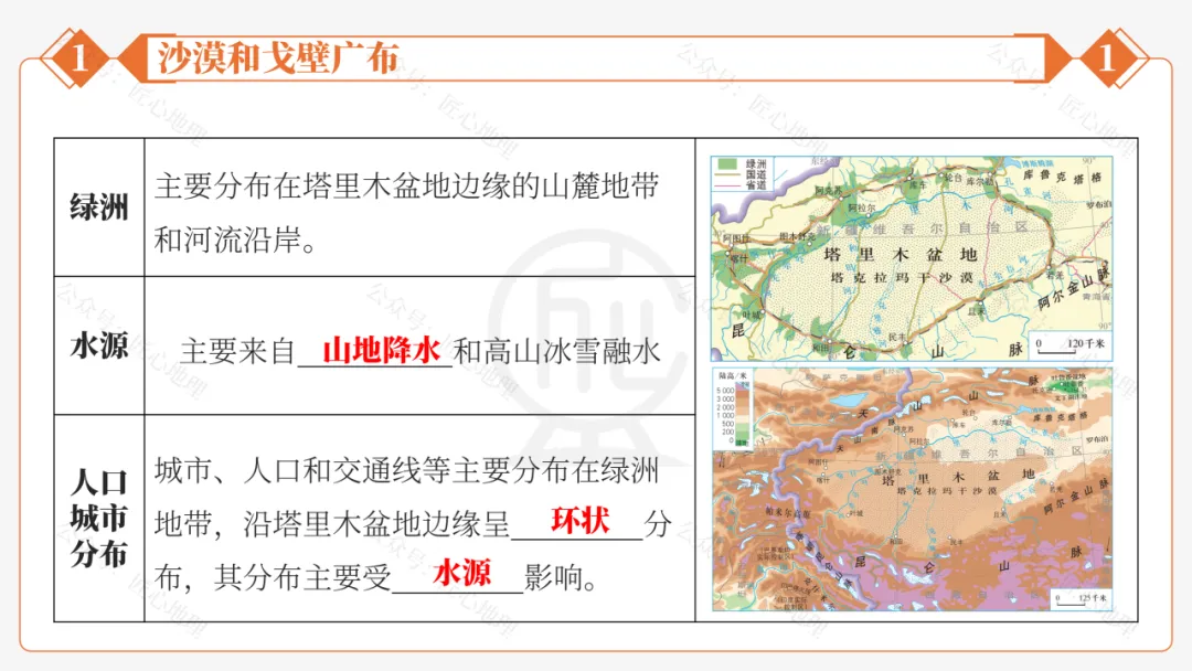 新教材 | 中考一轮复习·干旱的宝地——塔里木盆地(课件+导学单+练习题) 第30张