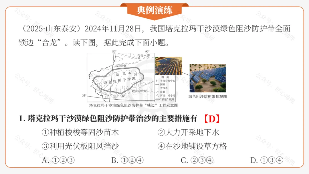 新教材 | 中考一轮复习·干旱的宝地——塔里木盆地(课件+导学单+练习题) 第37张