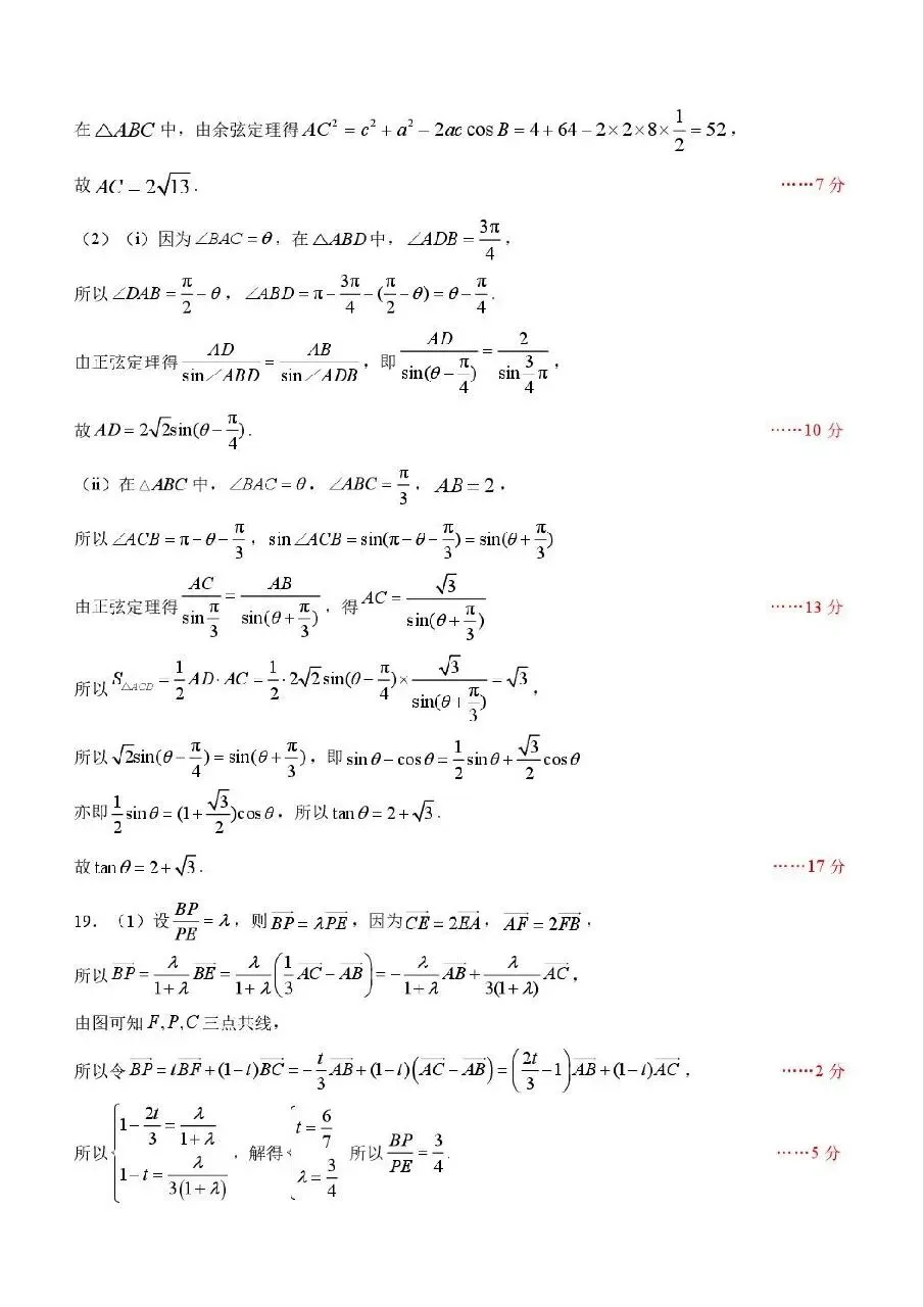 2026.5山东省实验中学高一期中数学试卷+答 第7张