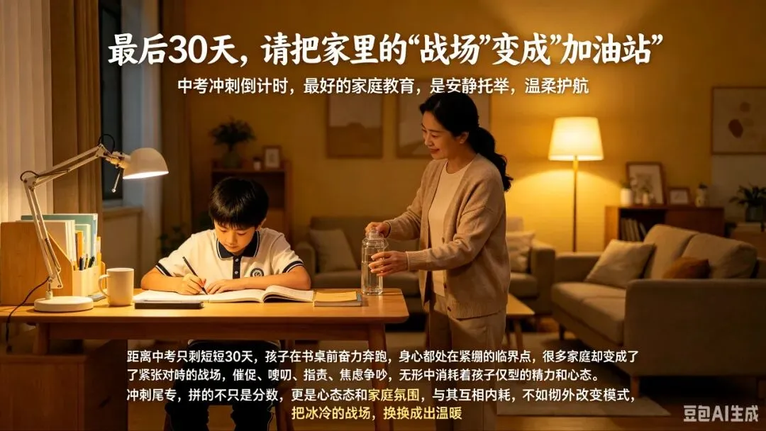 中考最后30天,请把家里的“战场”变成“加油站” 第1张