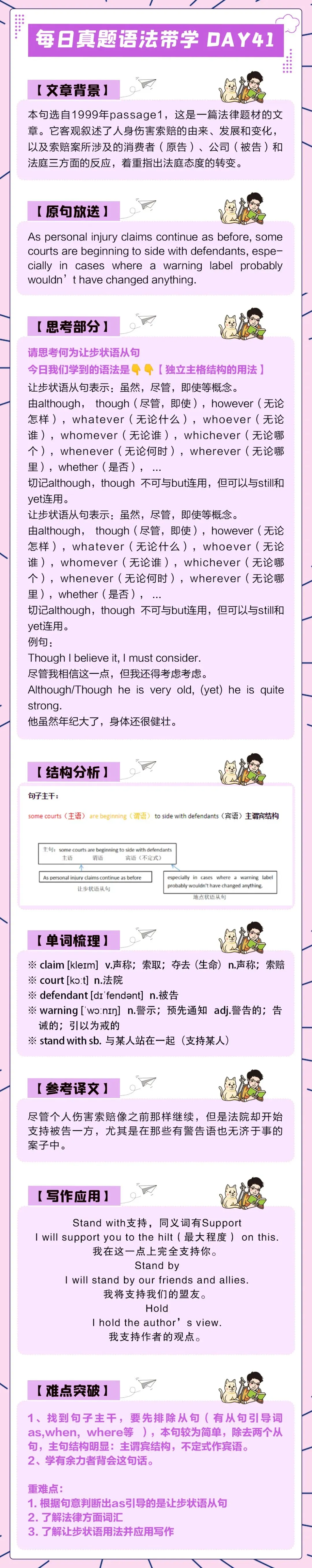 晓艳考研真题语法带学DAY41!厚积薄发,志在必得. 第3张