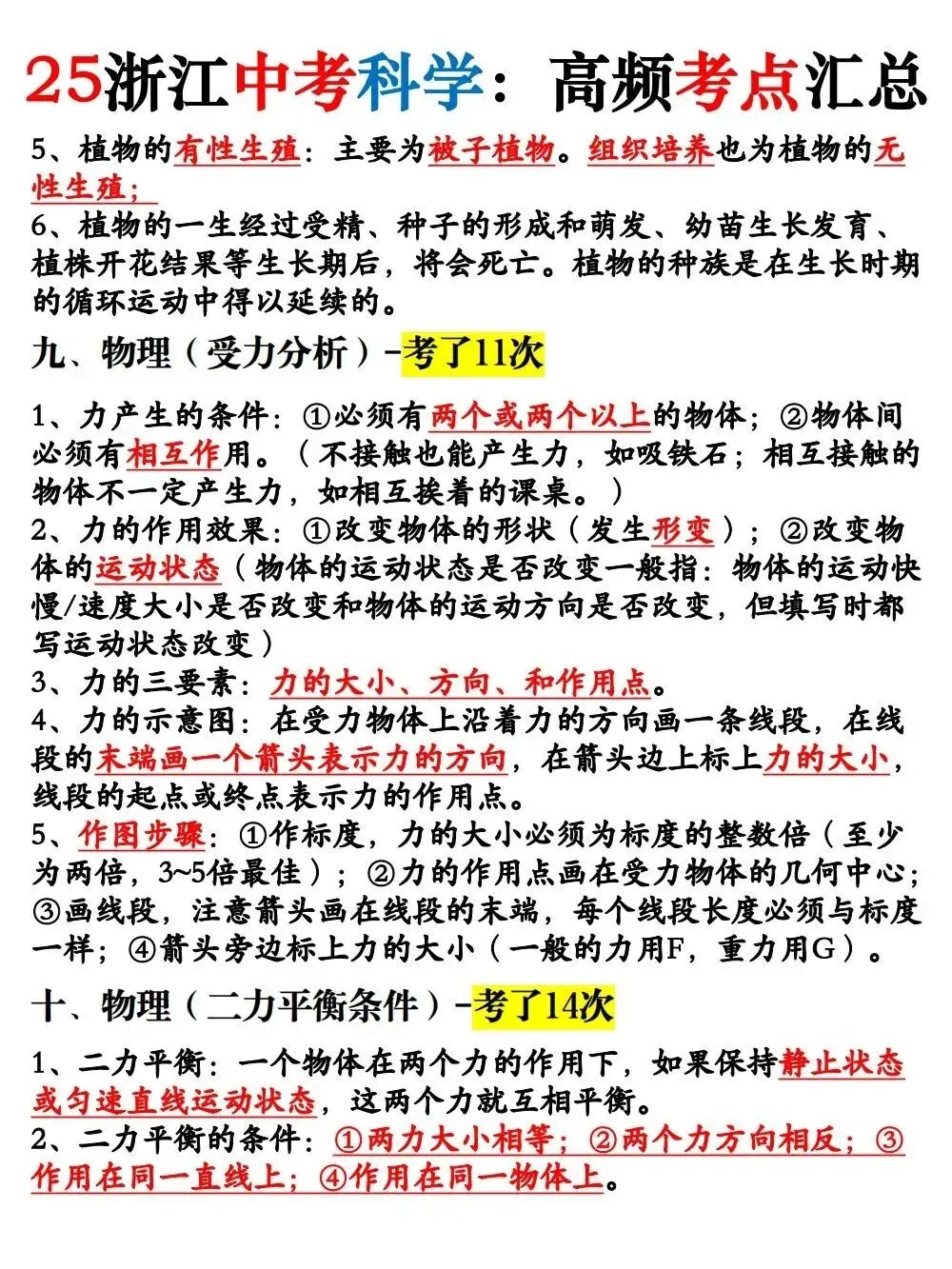 浙江中考科学必考知识点 | 超详细 第6张