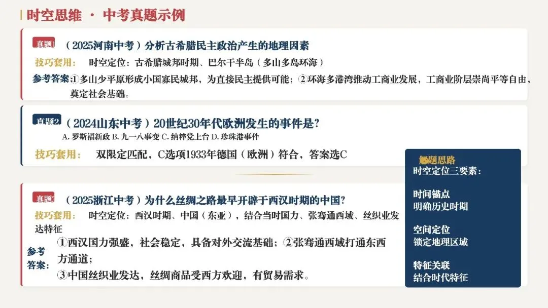 中考复习 | 初中历史10类核心思维解题方法 第6张
