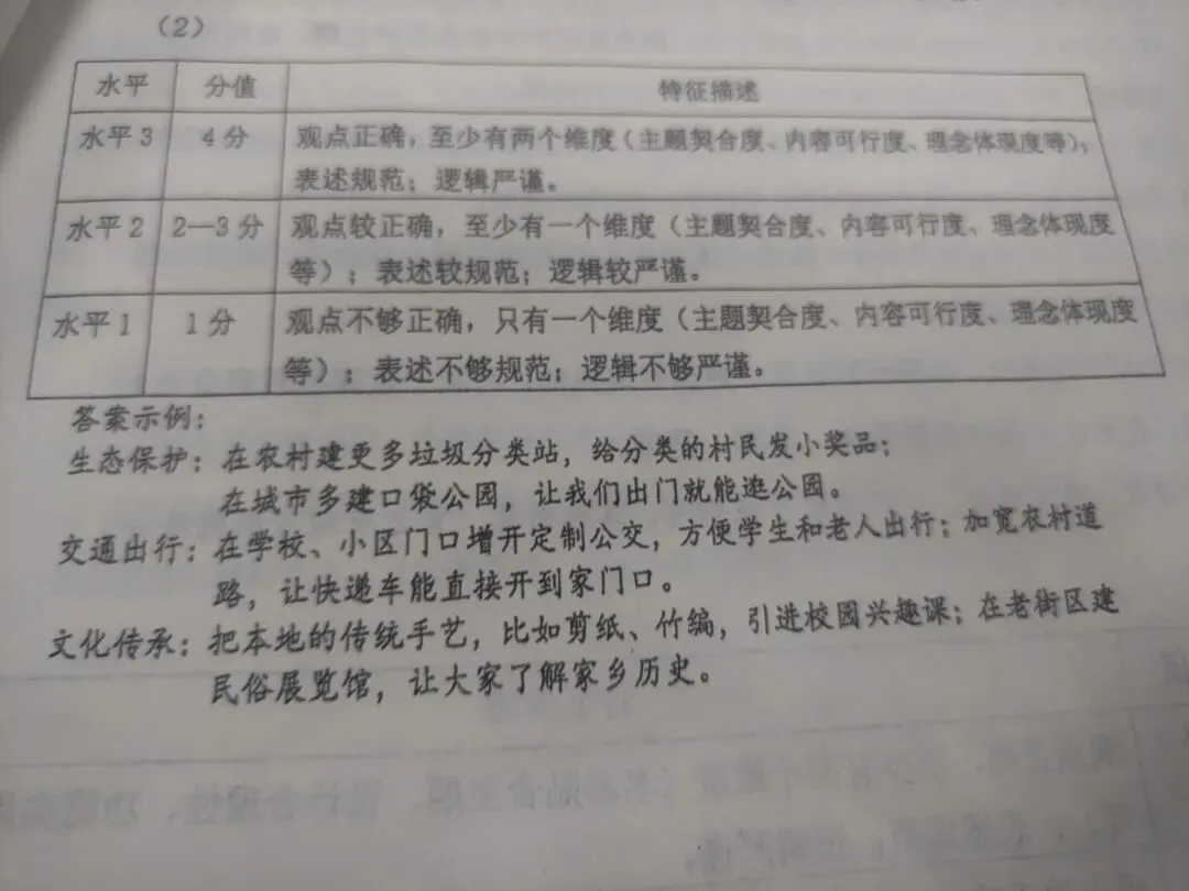 马艳新:中考道法十五五主观题,献策要当＂公务员＂,畅想要做＂大诗人＂,满分忌假大空 第2张