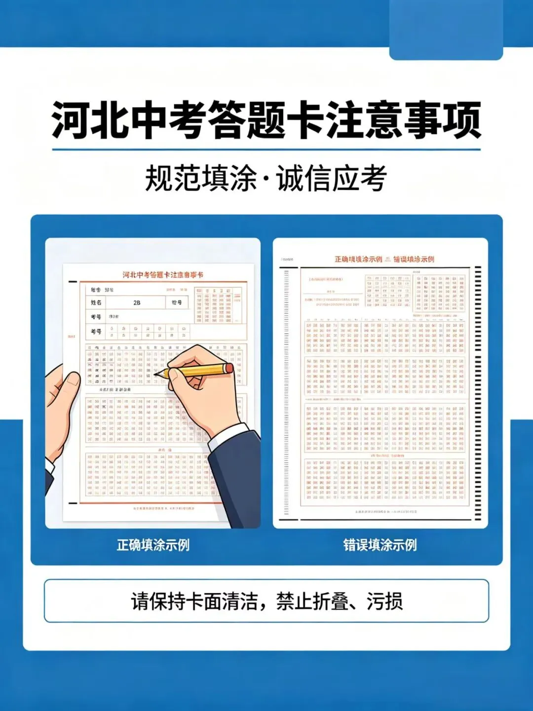 2026河北中考「答题卡规范」:这样写,卷面直接多拿10分 第1张