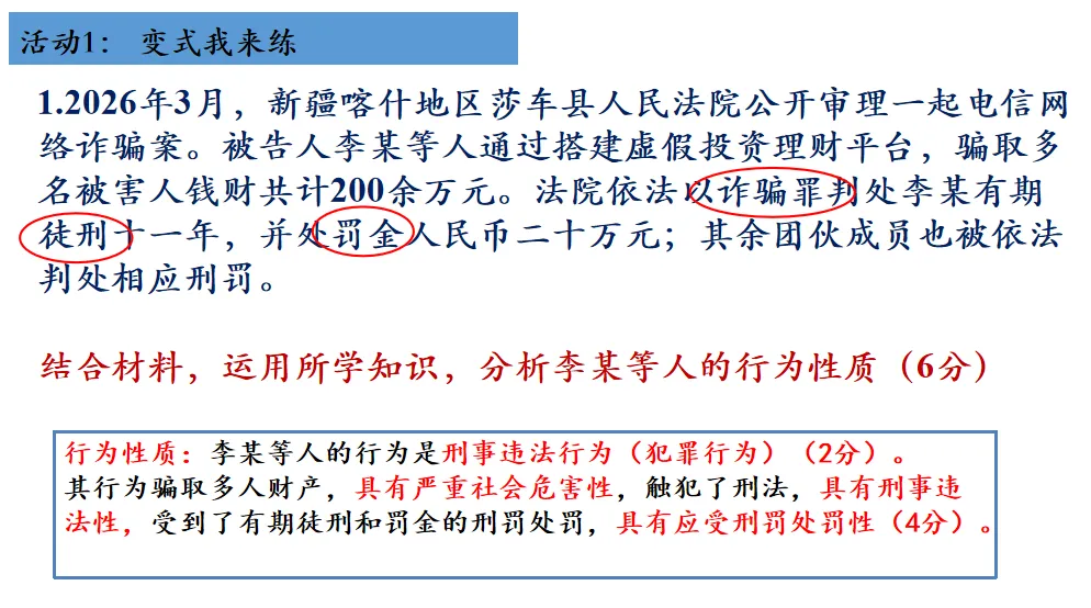【优质复习课件】——法律部分试卷讲评课件 第35张