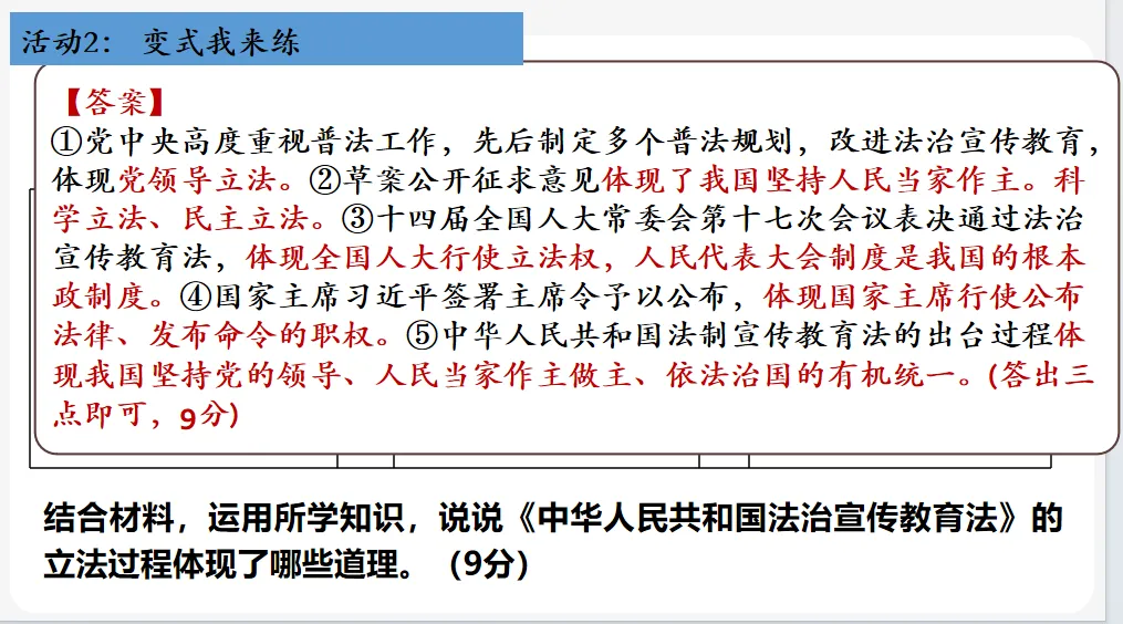 【优质复习课件】——法律部分试卷讲评课件 第39张