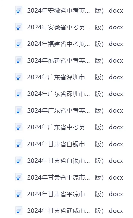 历年全国各地英语中考真题,你要我就有~ 第3张