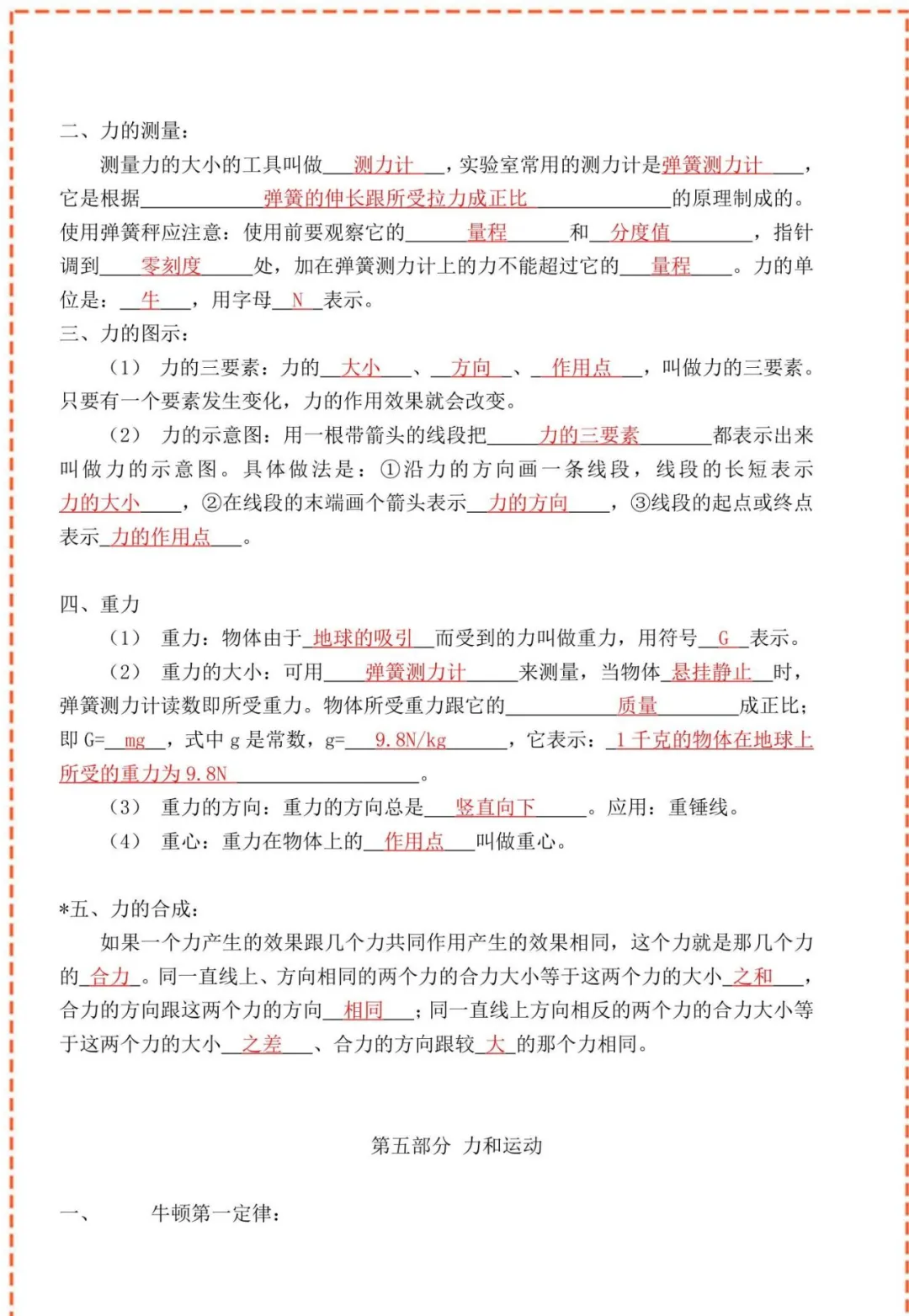 中考物理核心公式表+核心考点(建议收藏) 第23张