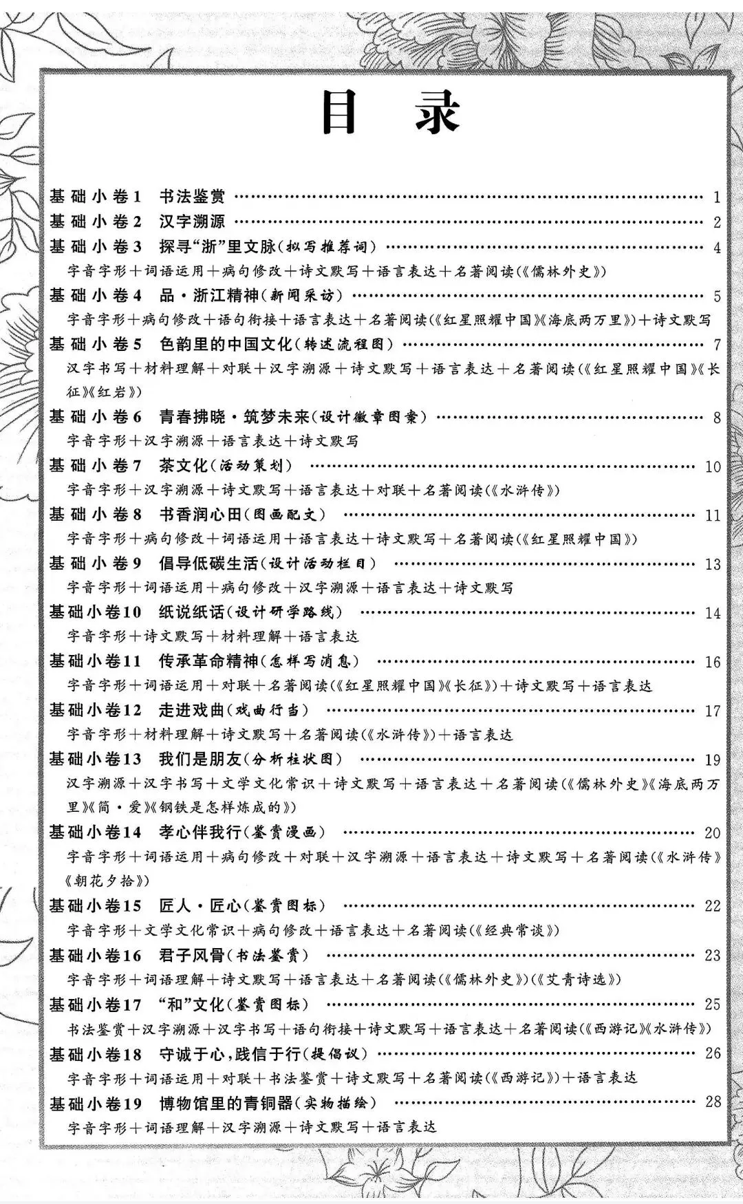 2026中考基础小卷 第1张