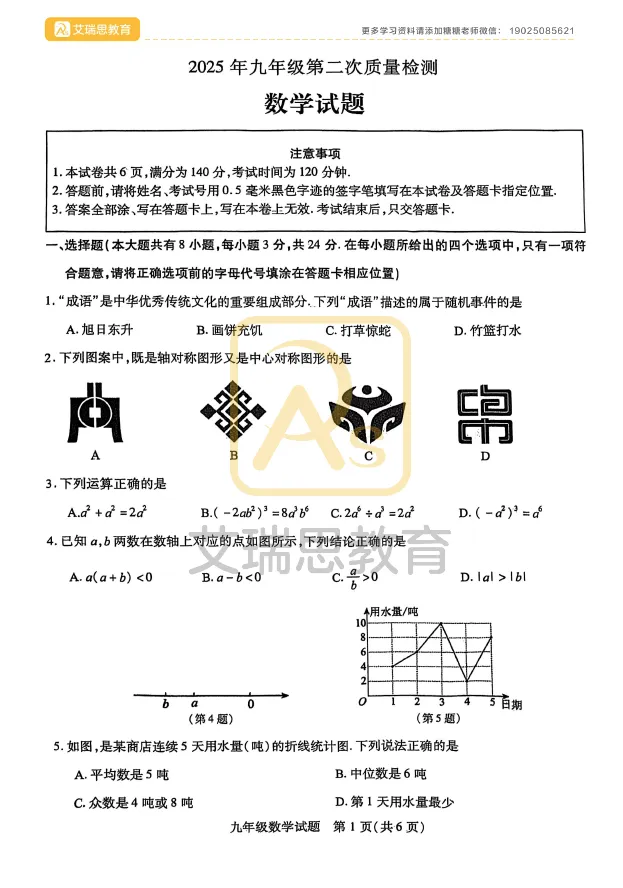 备战中考|2025徐州铜山中考二模试卷分享~ 第10张